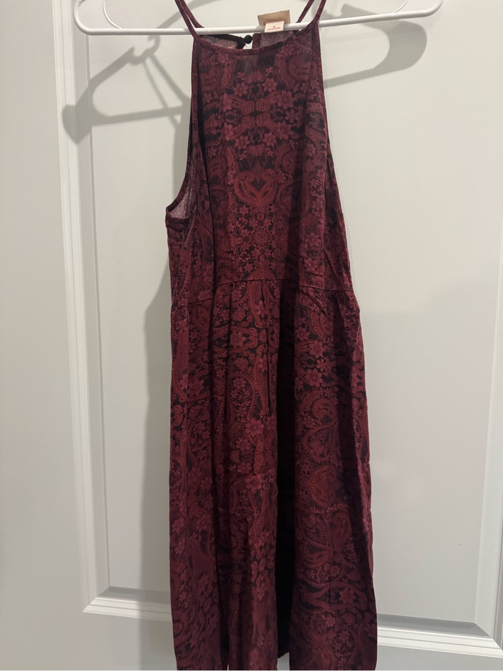 Mossimo Supply Co. Burgundy Patterned Women's Tank Top